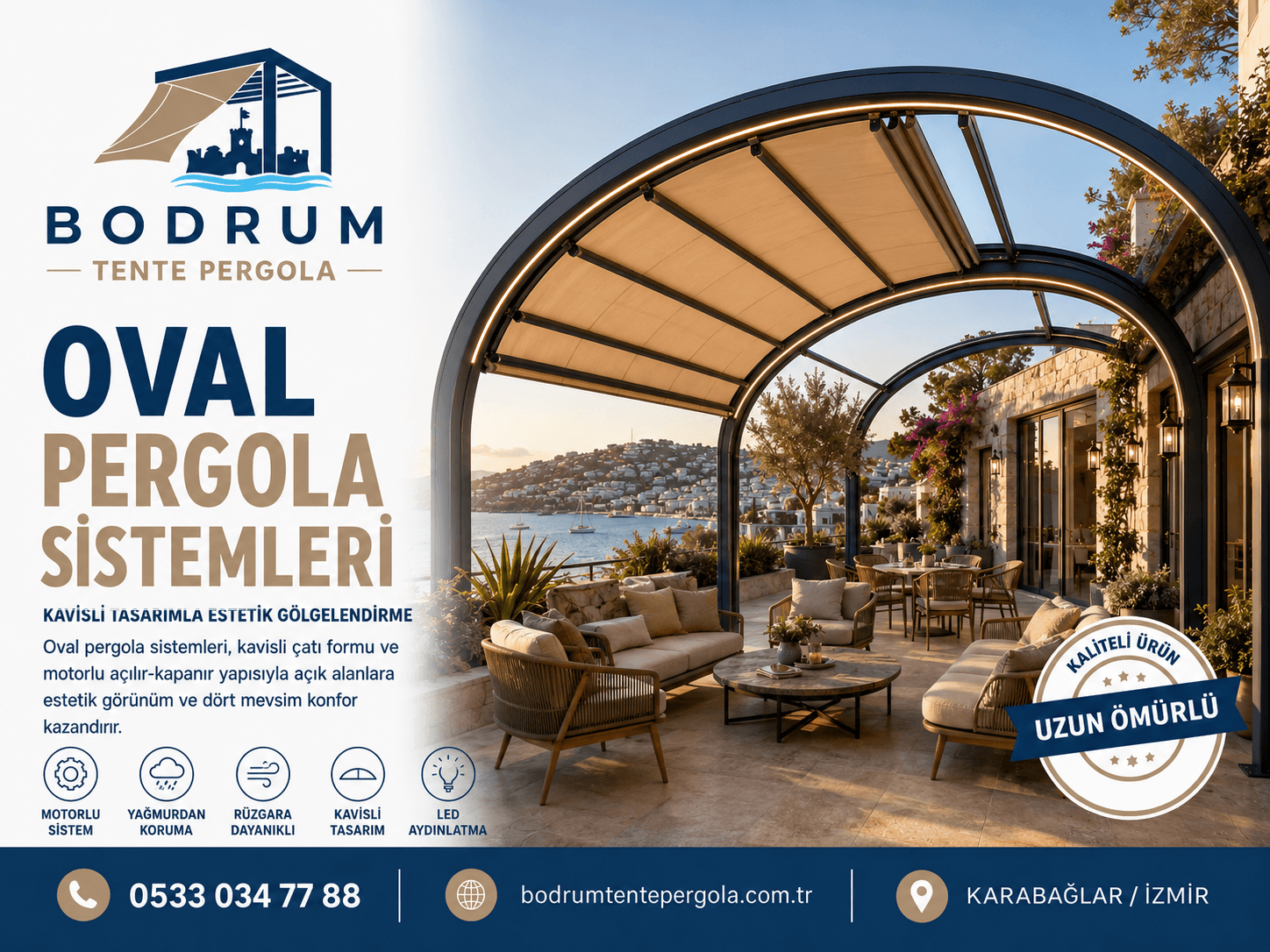 Oval pergola uygulaması